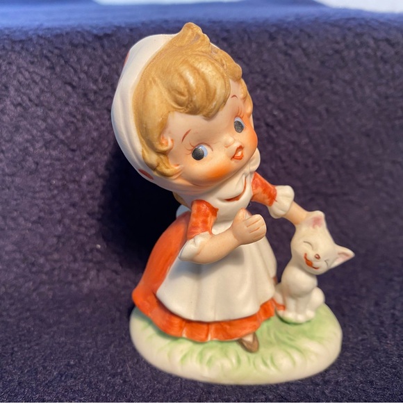 Vintage Homco Polka Dot Girls with animals set of 3 - Picture 4 of 7